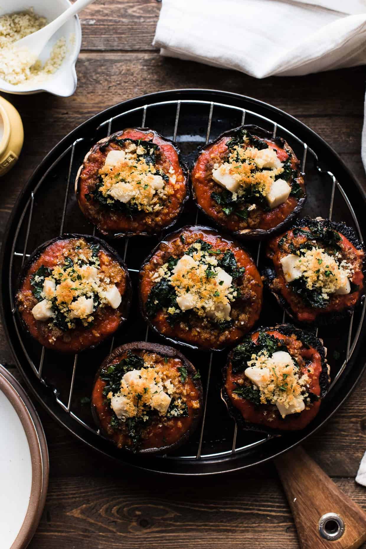 Stuffed Portobello Mushrooms with Garlicky Kale Kitchen Confidante®