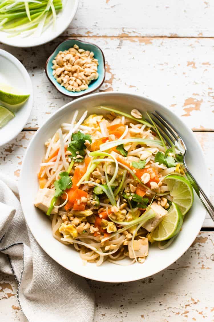Vegetarian Pad Thai made in an Instant Pot