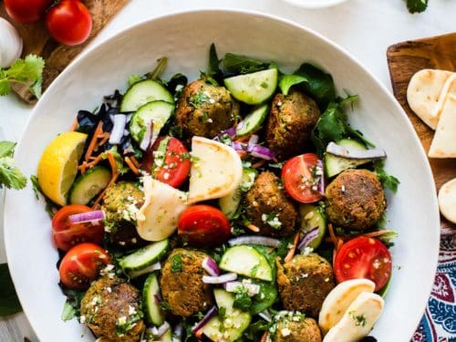 Falafel Salad - Easy Mediterranean Salad Bowl