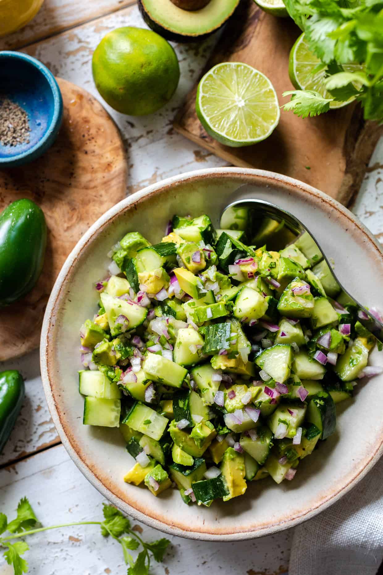 Avocado Cucumber Salad | Kitchen Confidante®