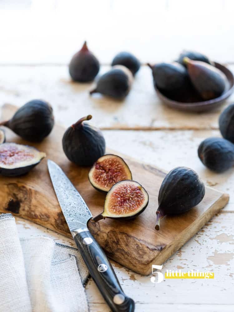 Figs on a cutting board.