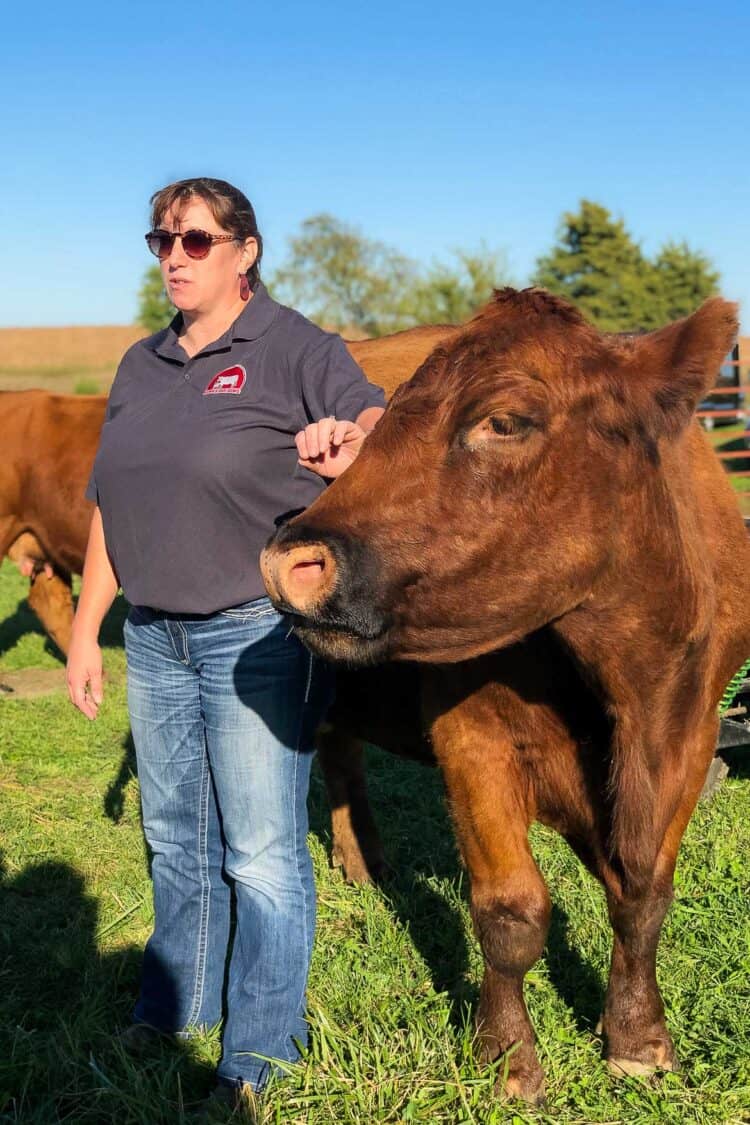 Corrine Rowe at Rowe Family Farms.