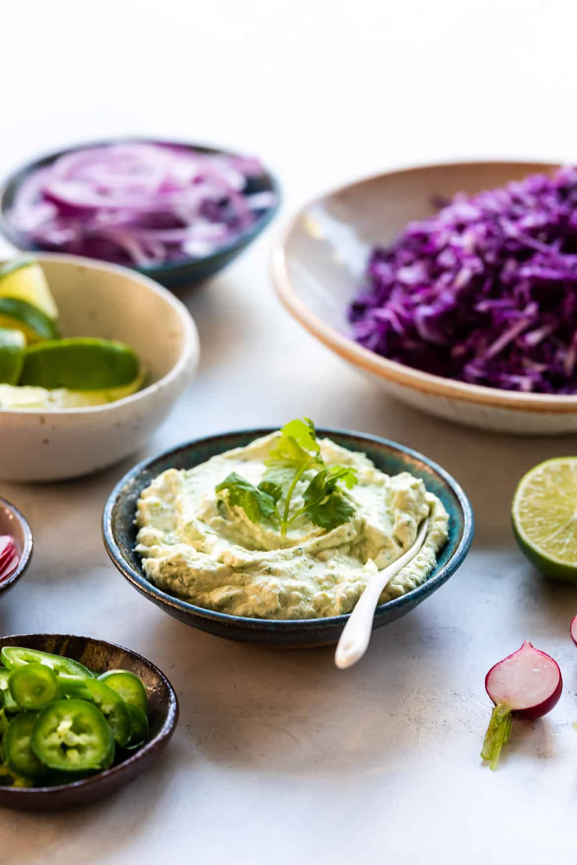 Grilled Fish Tacos with Avocado-Cilantro Sauce | Kitchen ...