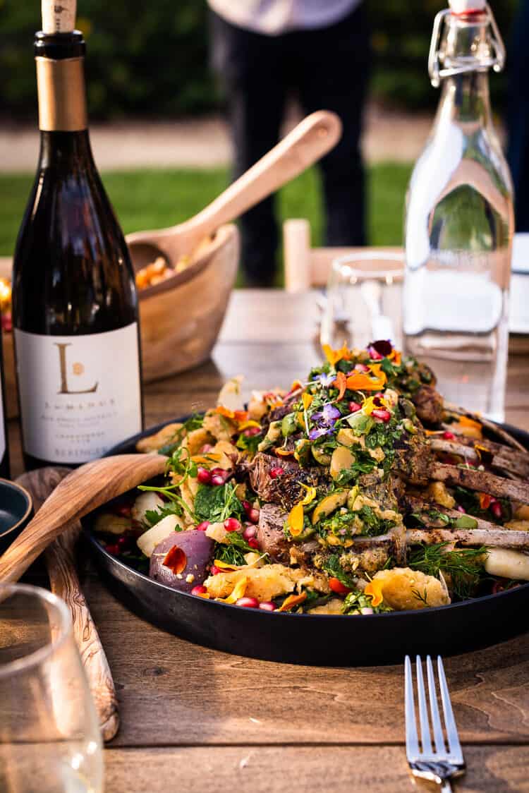 Grilled lamb served at the Cobram Estate Harvest 2019.