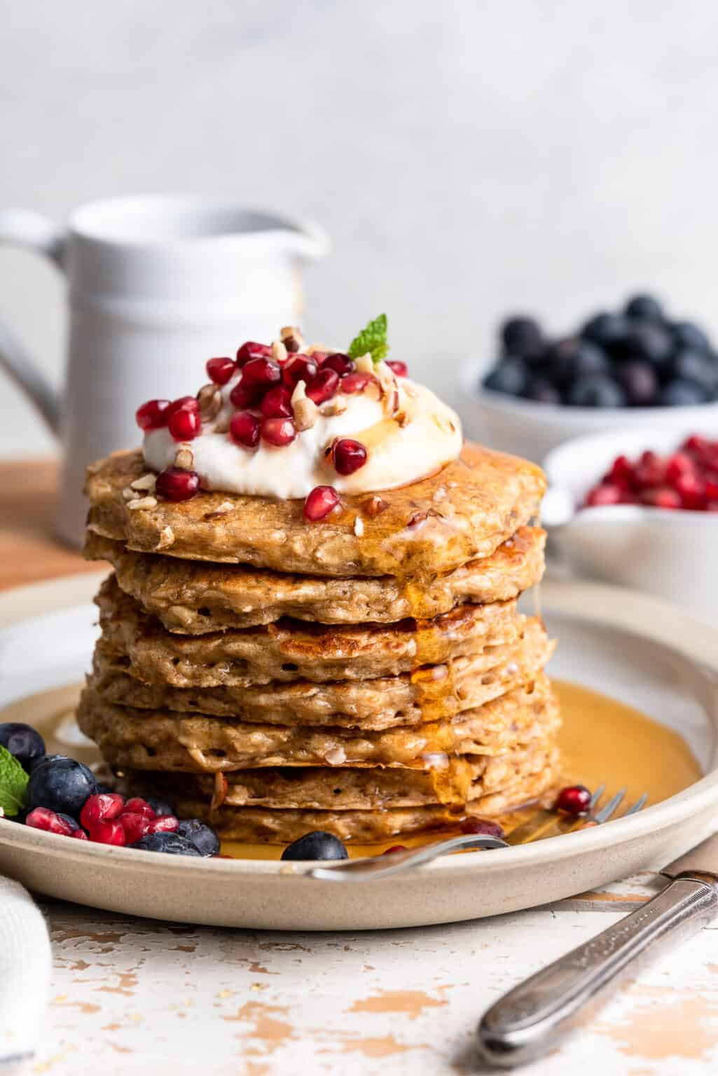 Oatmeal Pancakes (Overnight Oatmeal Pancakes) | Kitchen Confidante