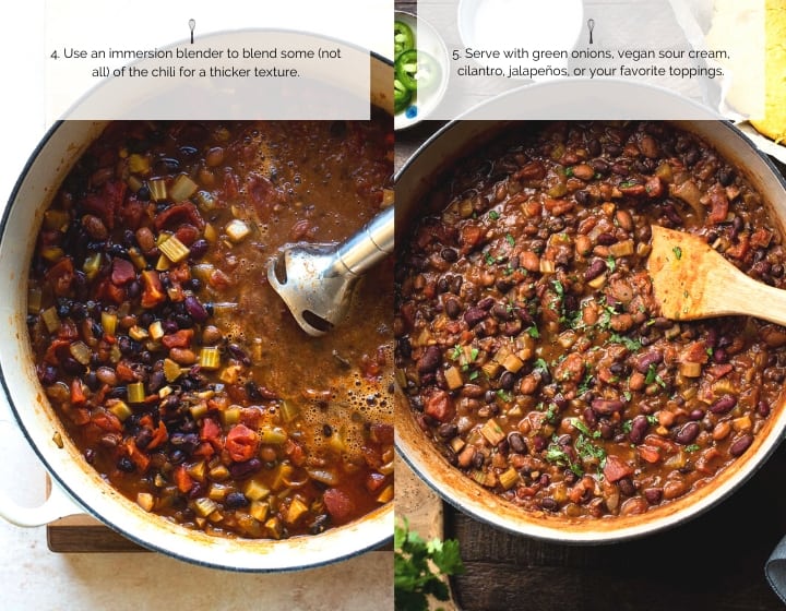 Step by step instructions for How to Make Vegan Chili
