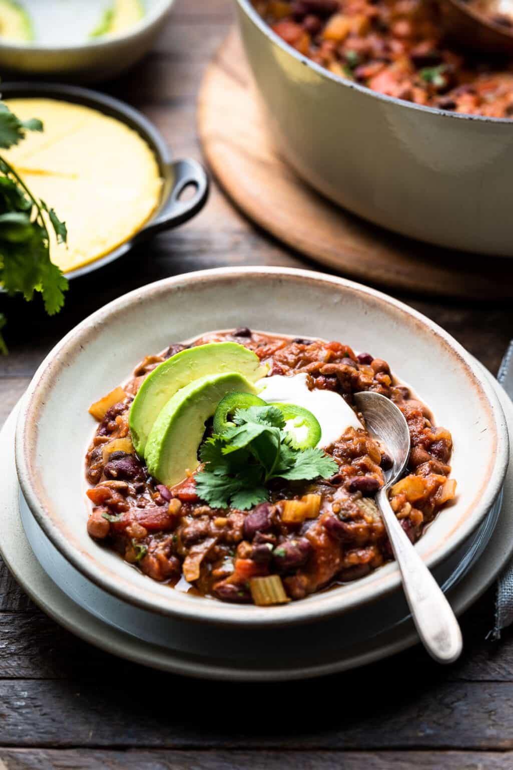 Vegan Chili Recipe Slow Cooker Vegetarian Chili Kitchen Confidante®