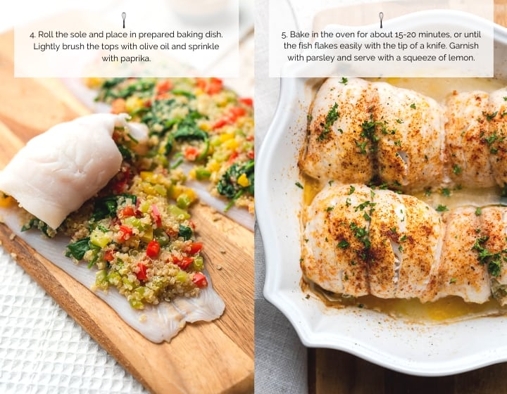 Step by step instructions for How to Make Stuffed Alaska Sole
