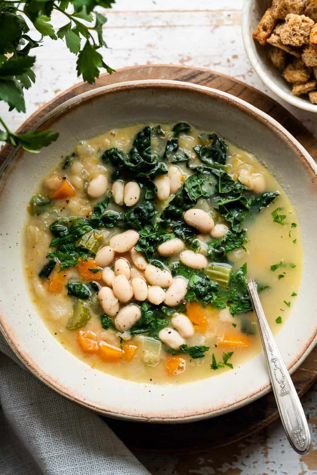 White Bean Soup with Kale - Kitchen Confidante®