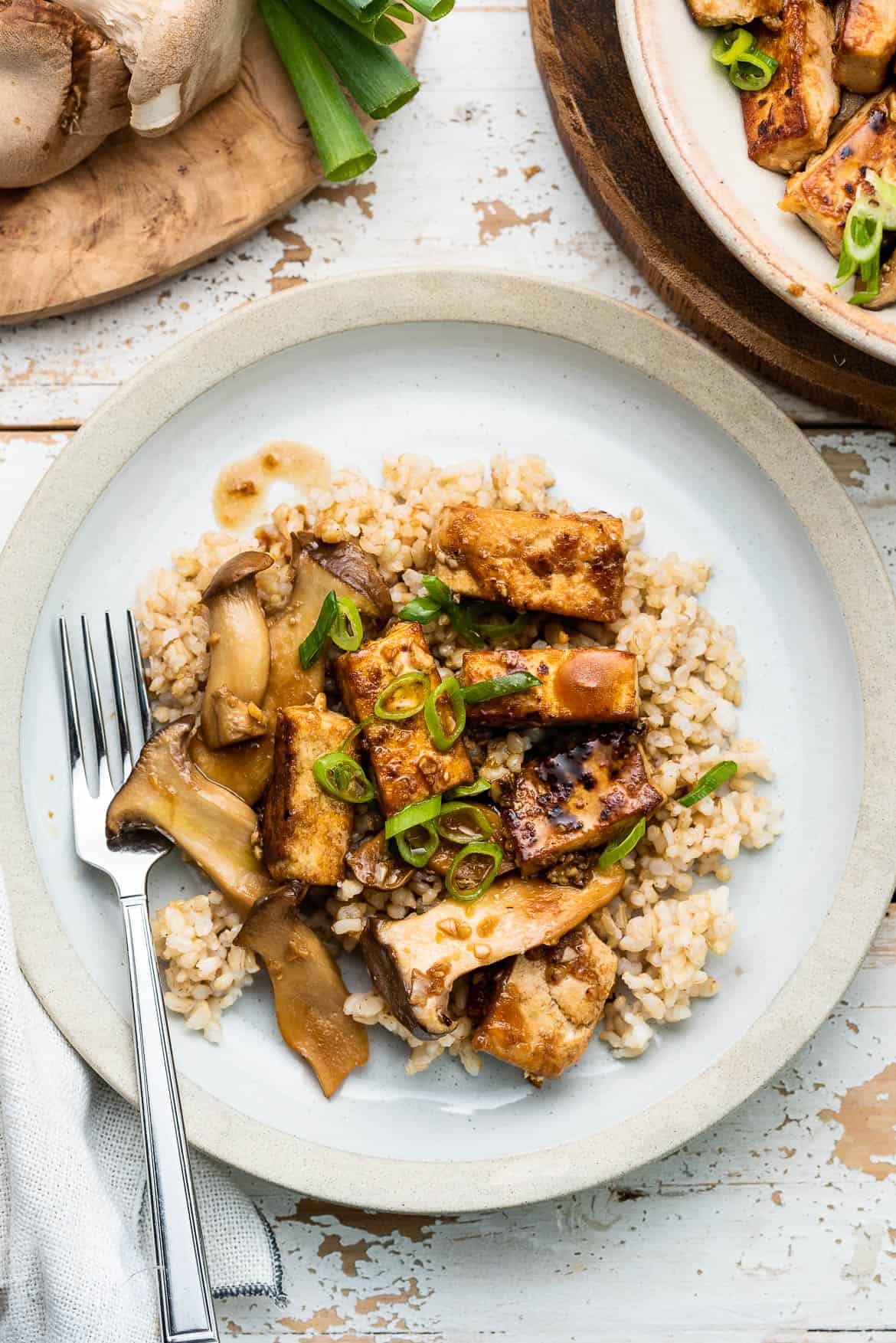 Filipino Crispy Tofu and Mushroom Adobo Kitchen Confidante®