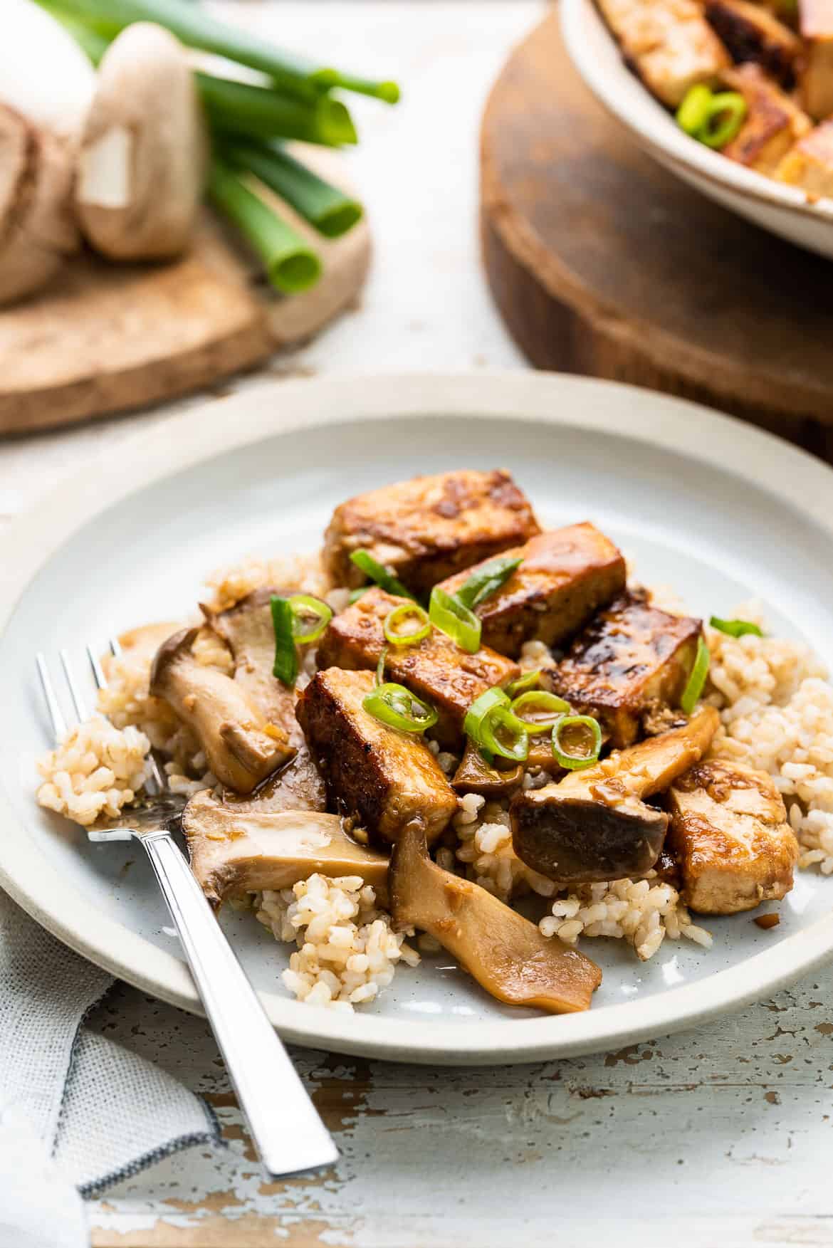 Filipino Crispy Tofu and Mushroom Adobo Kitchen Confidante®