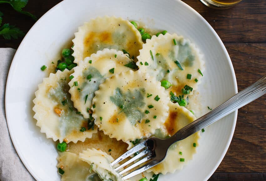 Laminated Parsley Ravioli Stuffed with Parsley, Chive and Chèvre ...