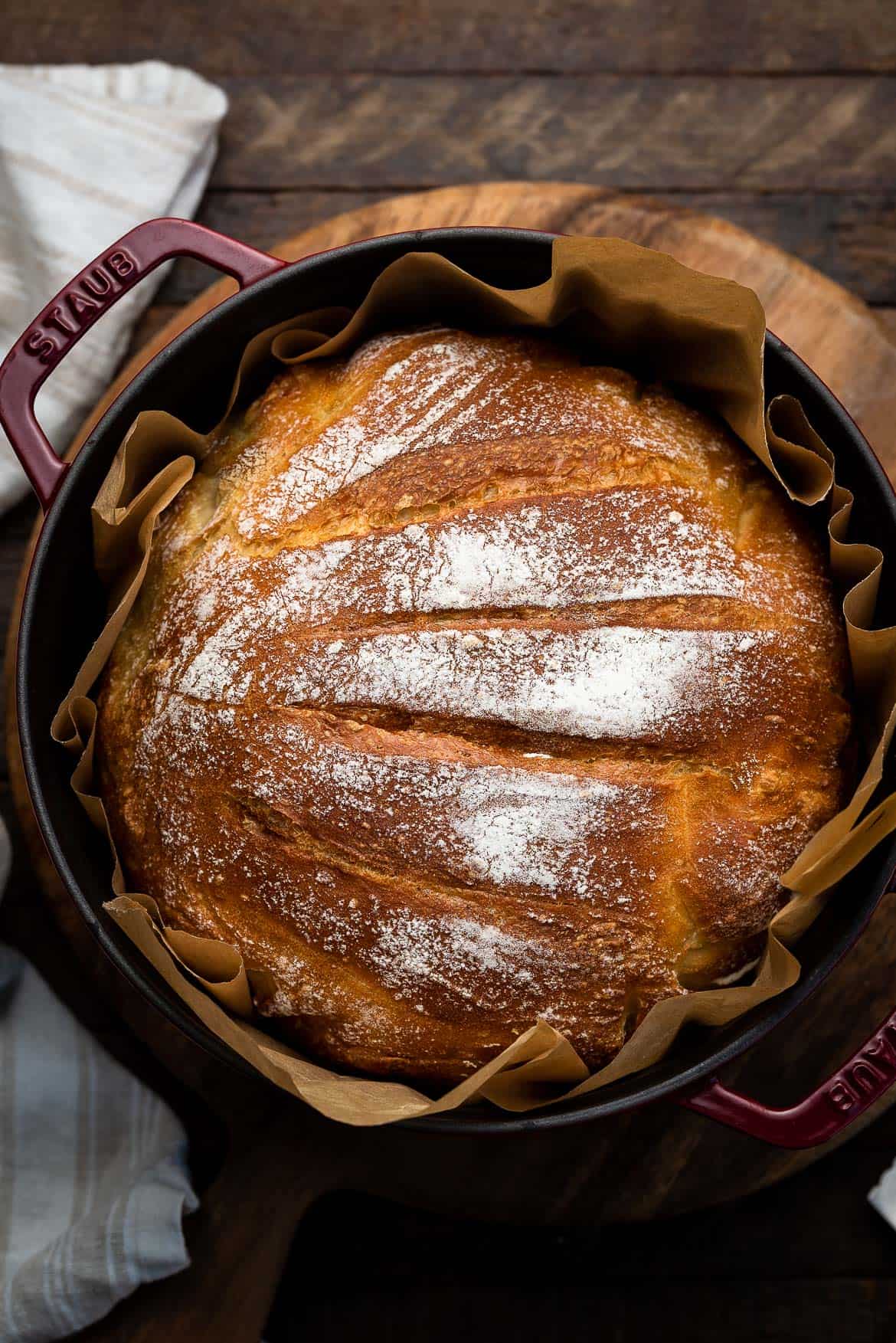 No Knead Buttermilk Bread (Dutch Oven/Loaf/Boules) | Kitchen Confidante