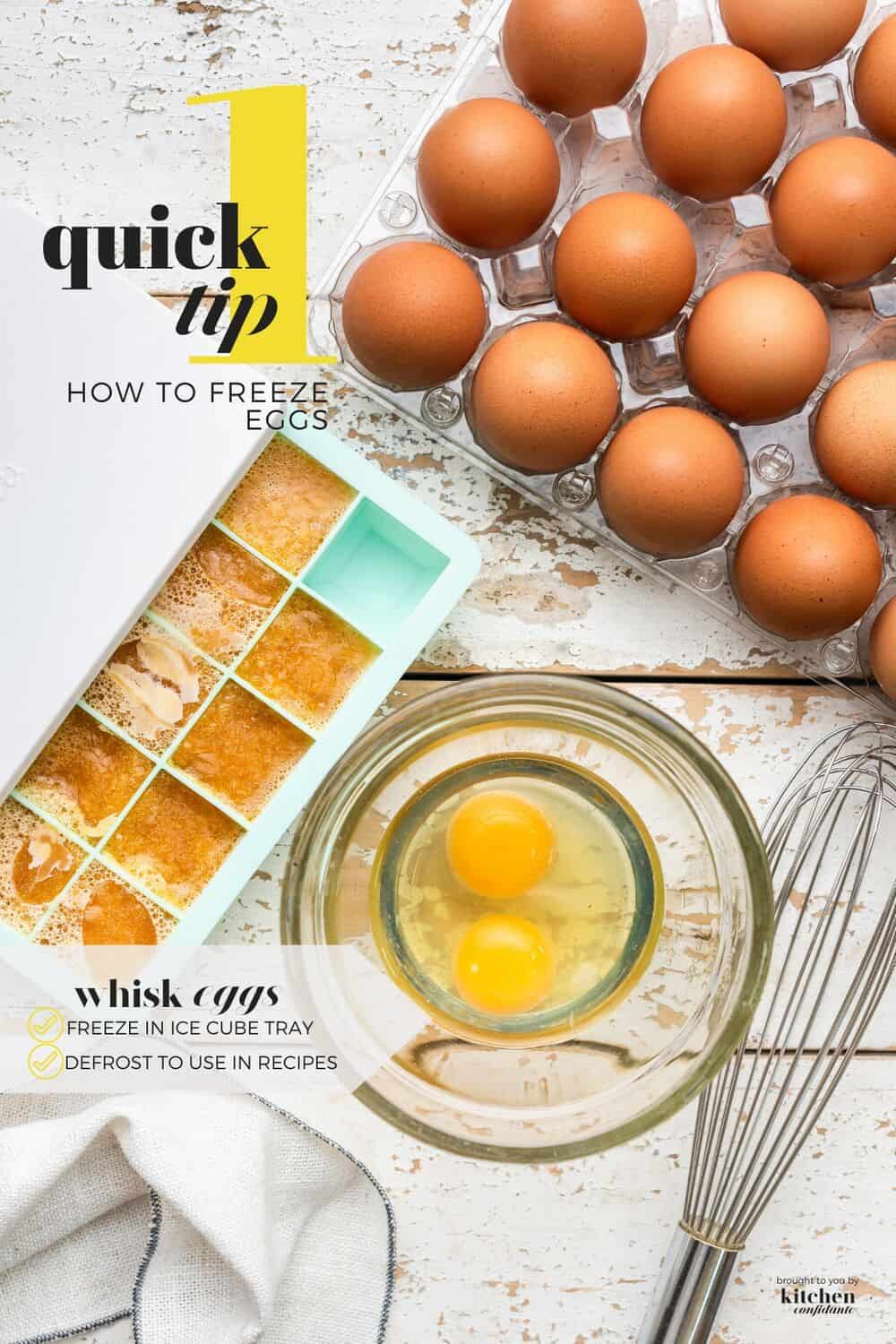 How To Freeze Eggs | One Quick Tip - Kitchen Confidante®