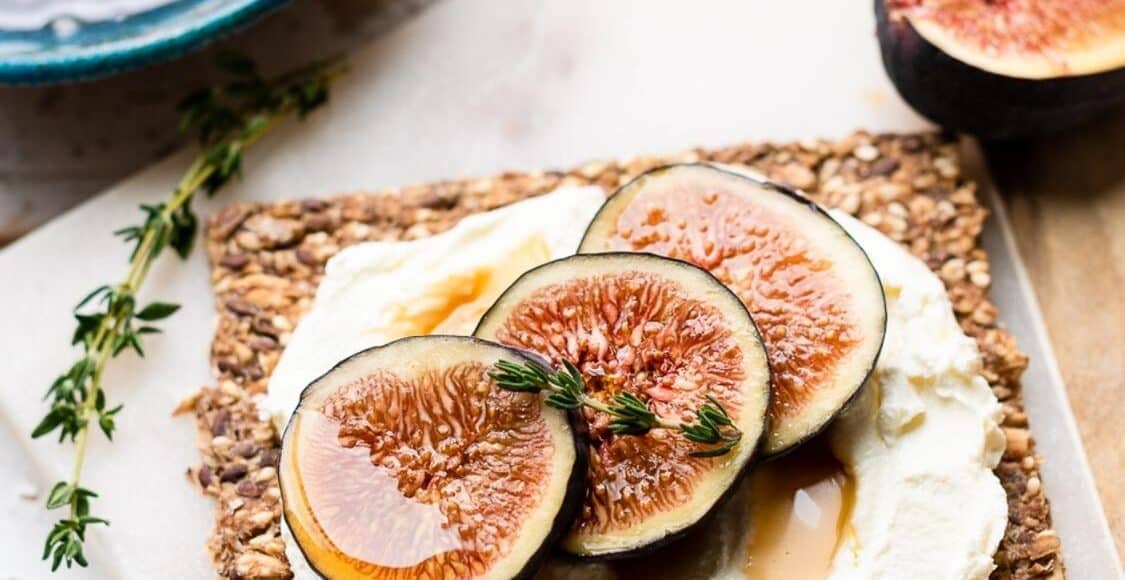 Figs with goat cheese on a cracker are one Five Little Things I loved the week of August 21, 2020.