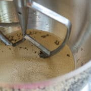 Activating yeast in the bowl of a stand mixer.