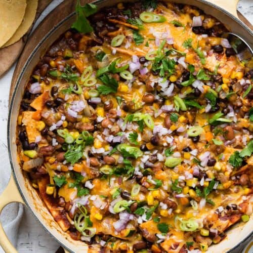 Vegetarian Skillet Tortilla Casserole