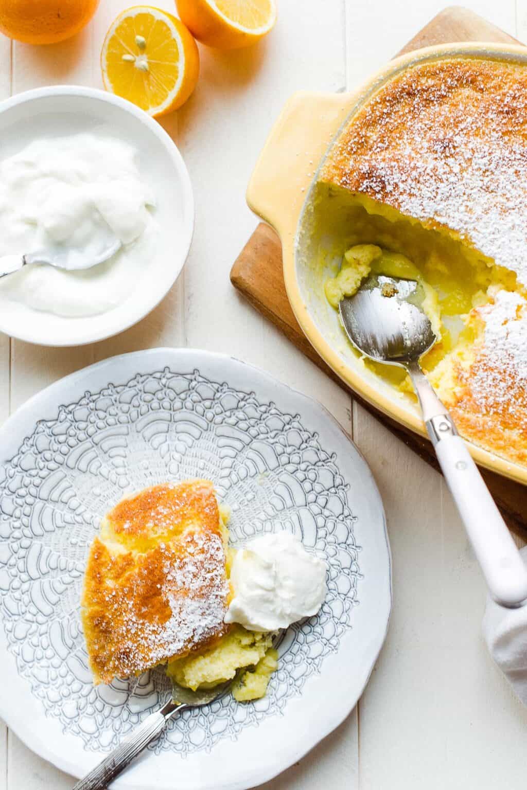 Meyer Lemon Buttermilk Pudding | Kitchen Confidante