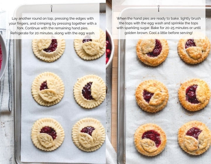 Step by step instructions for how to make Cranberry Hand Pies.