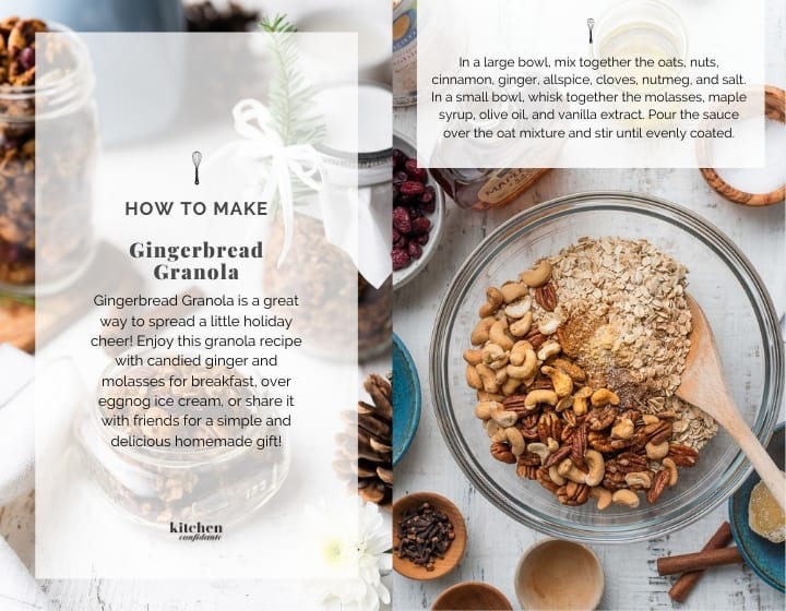 Step by step instructions for how to make Gingerbread Granola.