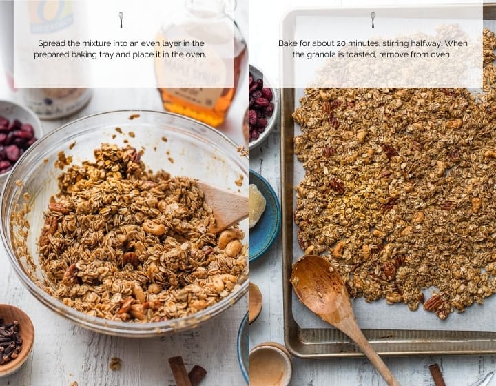 Step by step instructions for how to make Gingerbread Granola.