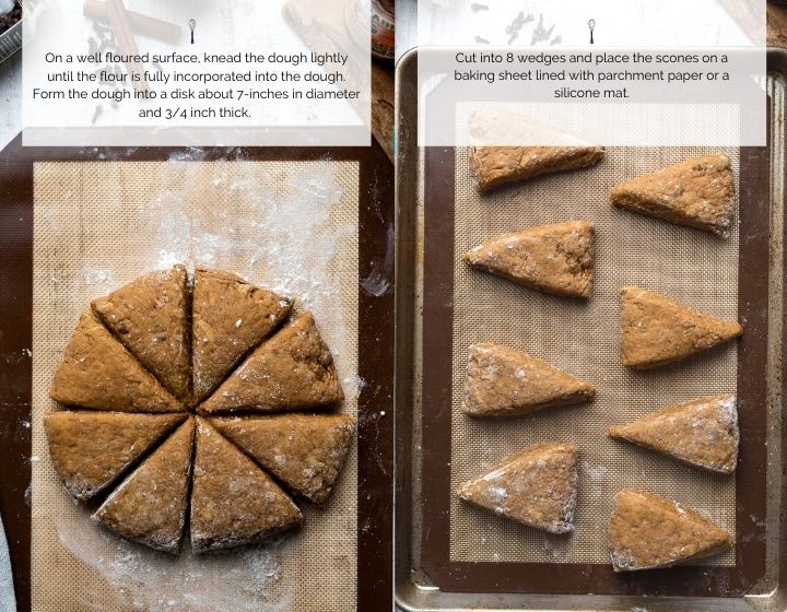 Step by step instructions for how to make Gingerbread Scones