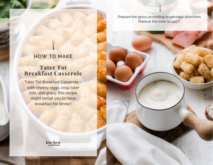 Step by step instructions for how to make Tater Tot Casserole.