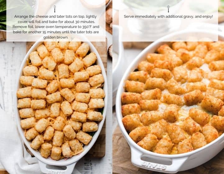 Step by step instructions for how to make Tater Tot Casserole.