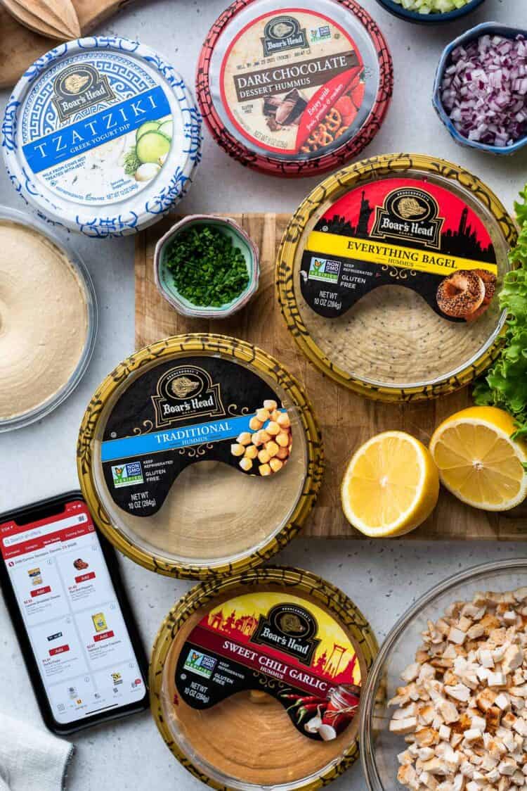 Varieties of Boar's Head Hummus