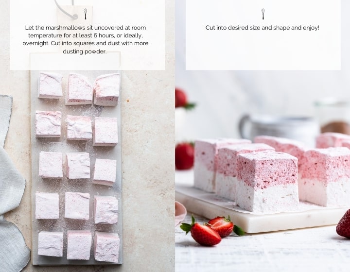 Step by step instructions for how to make homemade marshmallows.