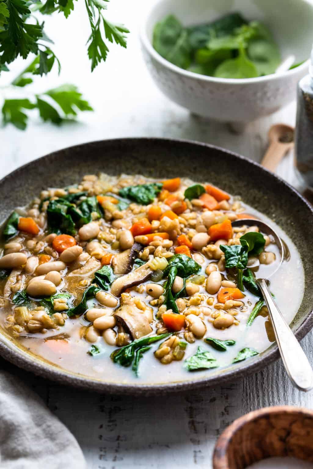 Instant Pot Bean Soup with Pearl Barley Kitchen Confidante®