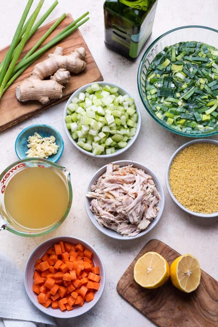 Ingredients for Turkey Orzo Soup