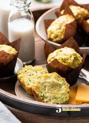 Zucchini Cheddar Muffins from the cookbook, Meat to the Side are one of Five Little Things I loved the week of December 3, 2021.