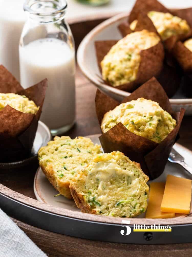 Zucchini Cheddar Muffins from the cookbook, Meat to the Side are one of Five Little Things I loved the week of December 3, 2021.