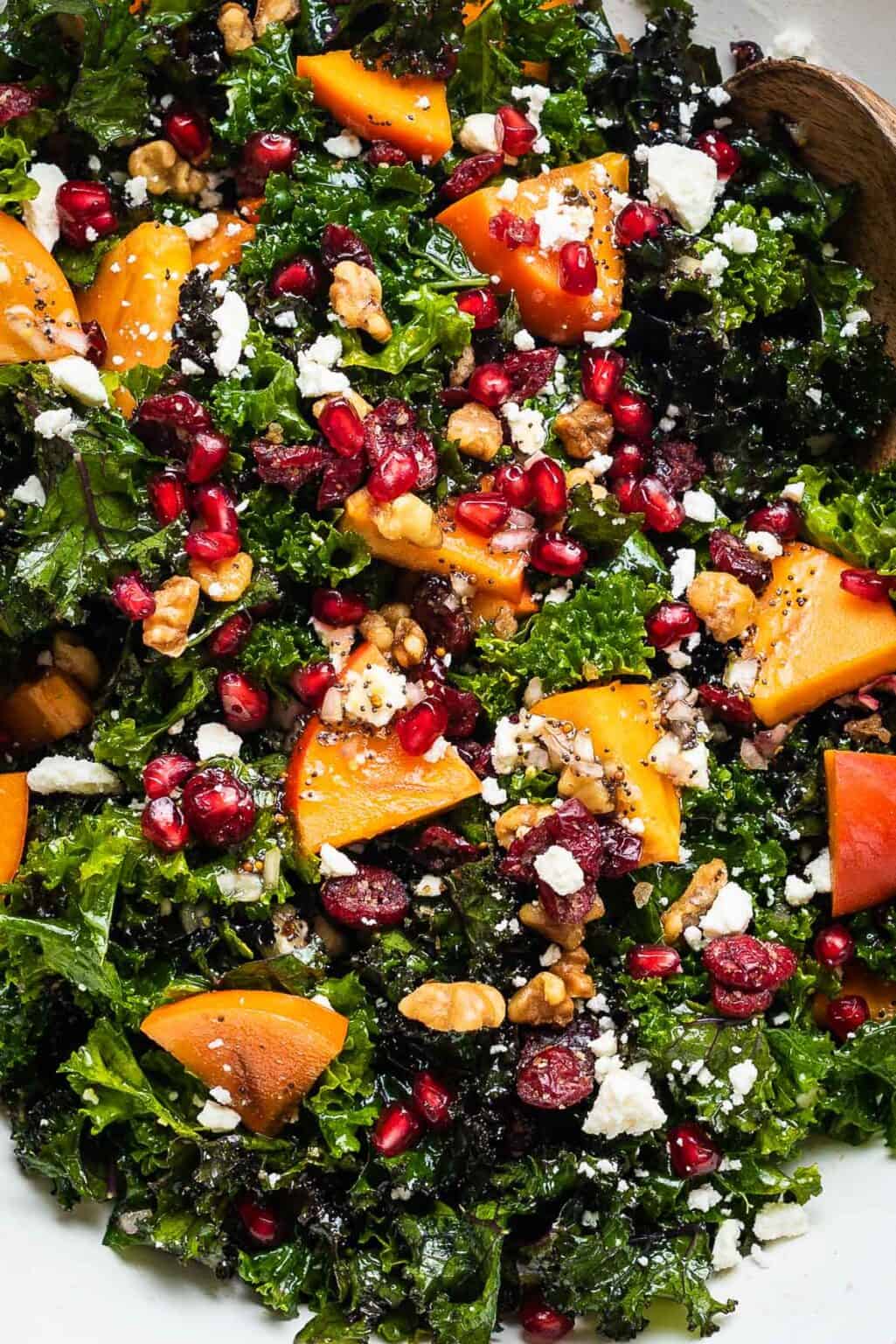 Kale Persimmon Salad - Kitchen Confidante®