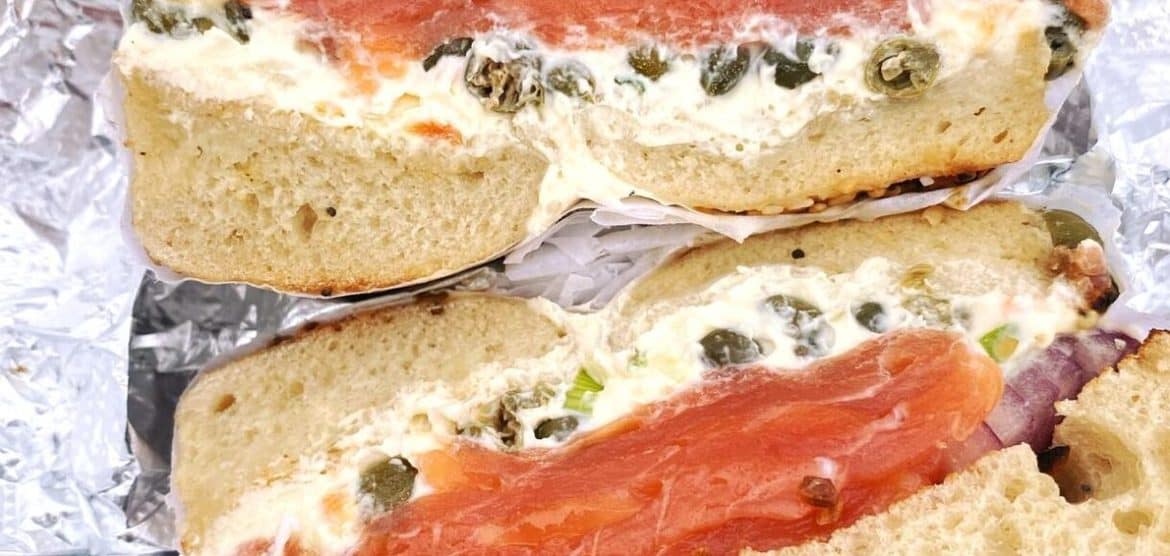 An Everything Bagel with Lox, Cream Cheese, Red Onions and Capers from Utopia Bagels in New York was one of the Five Little Things I loved the week of March 25, 2022.