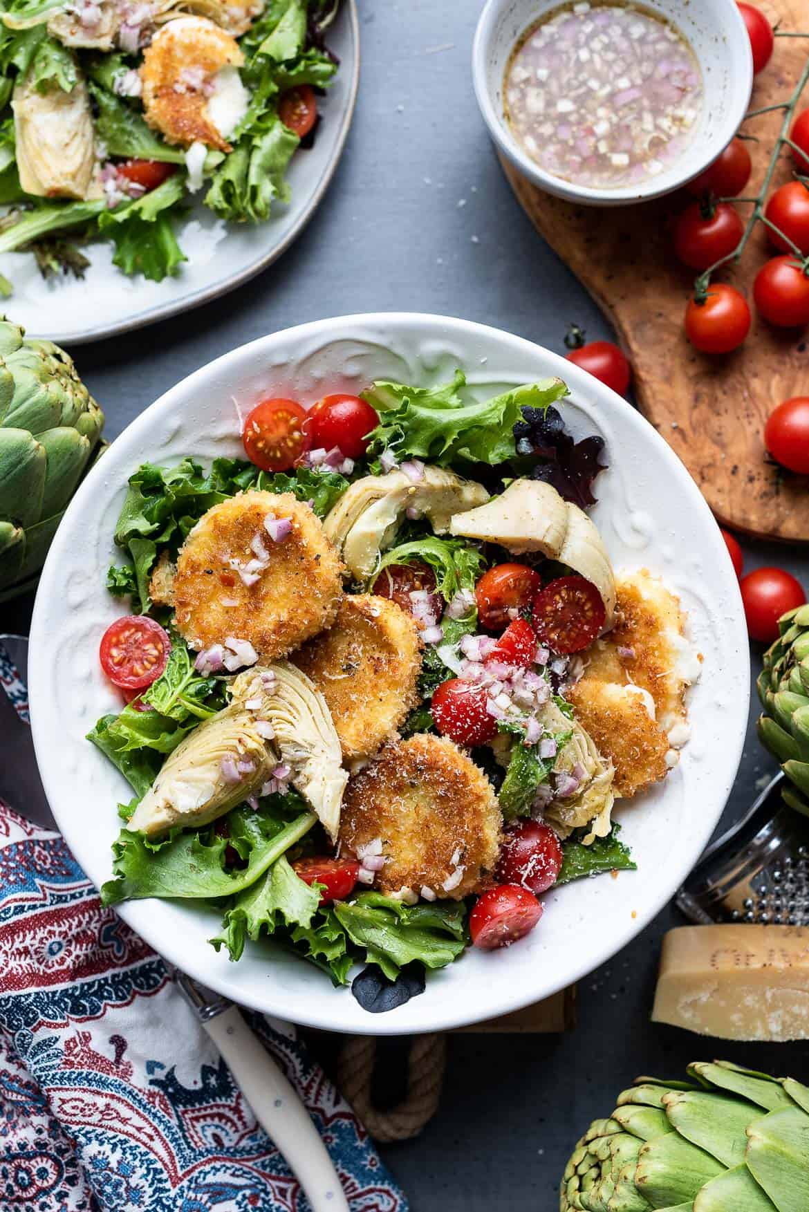 Artichoke Salad with Fried Mozzarella - Kitchen Confidante®