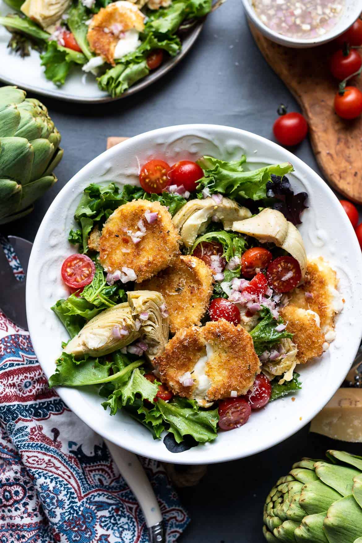 Artichoke Salad with Fried Mozzarella - Kitchen Confidante®