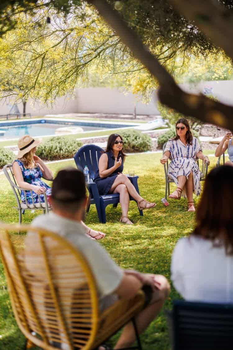 Blogger and brand discussions at the Fresh Air Retreat in Scottsdale, AZ