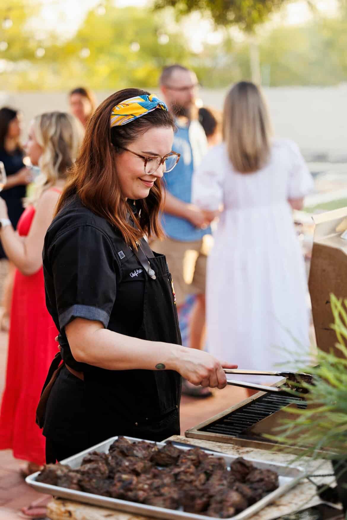 Certified Angus Beef® Executive Chef Ashley Breneman at the Fresh Air Retreat in Scottsdale, AZ