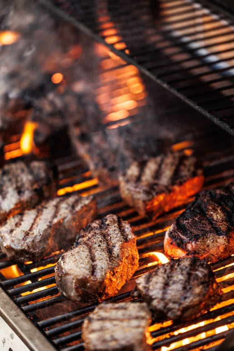 Grilling Certified Angus Beef® Filets at the Fresh Air Retreat.