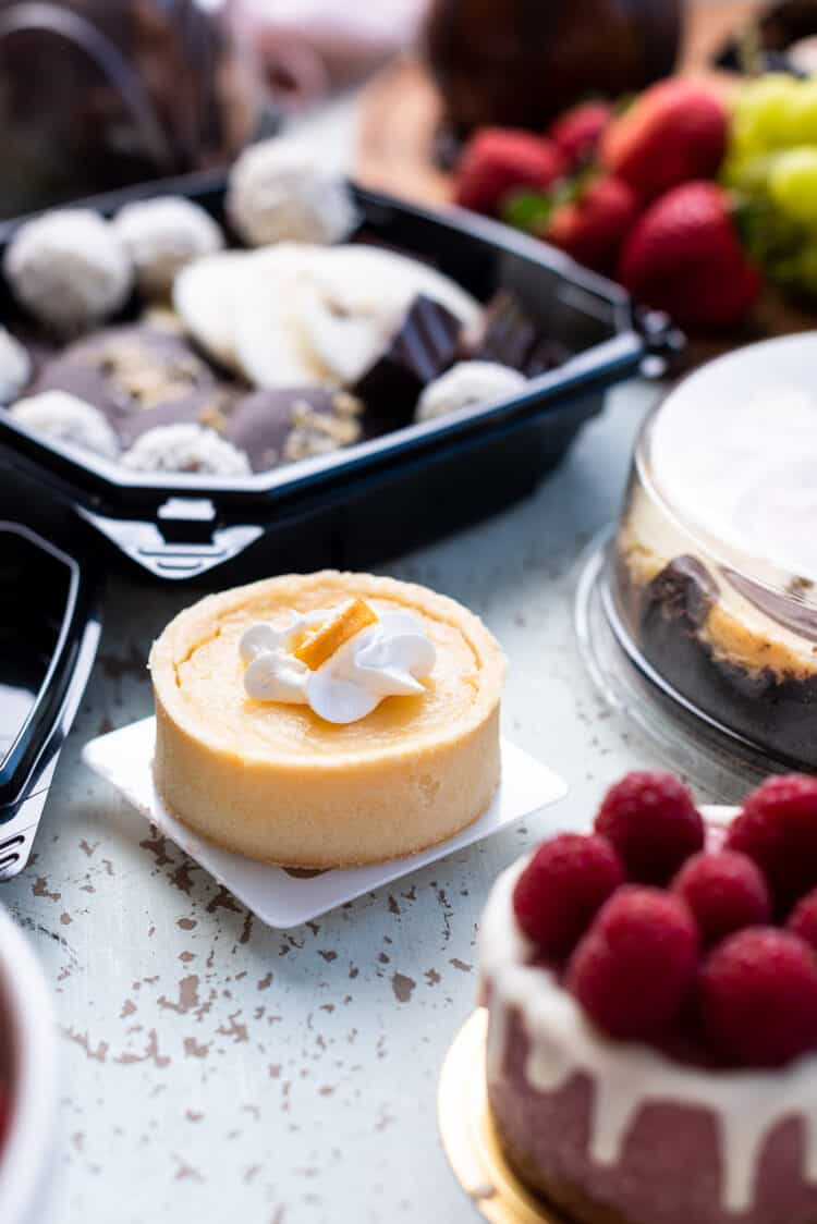 Lemon tart and treats for a simple dessert charcuterie board