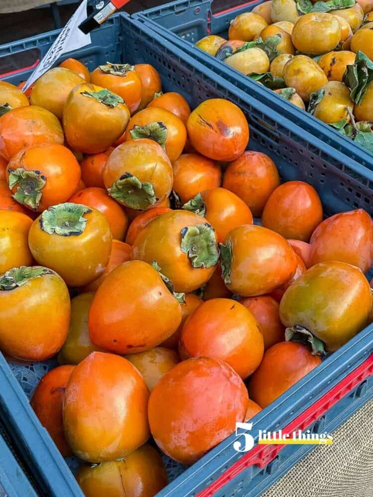 Persimmons at the farmers market.