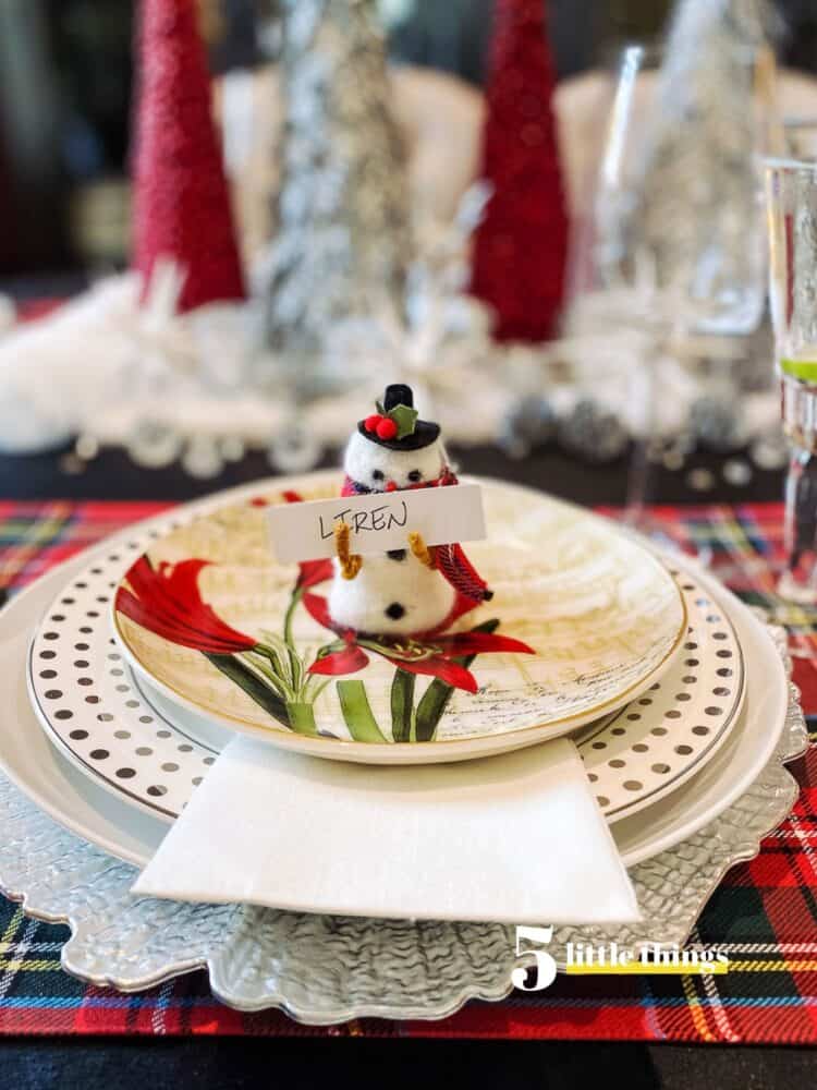 Christmas tablescape