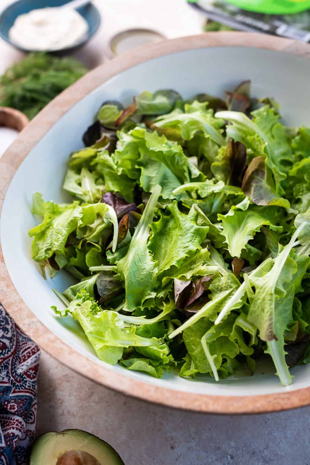 Lettuce Salad with Mayonnaise Dressing - Kitchen Confidante®