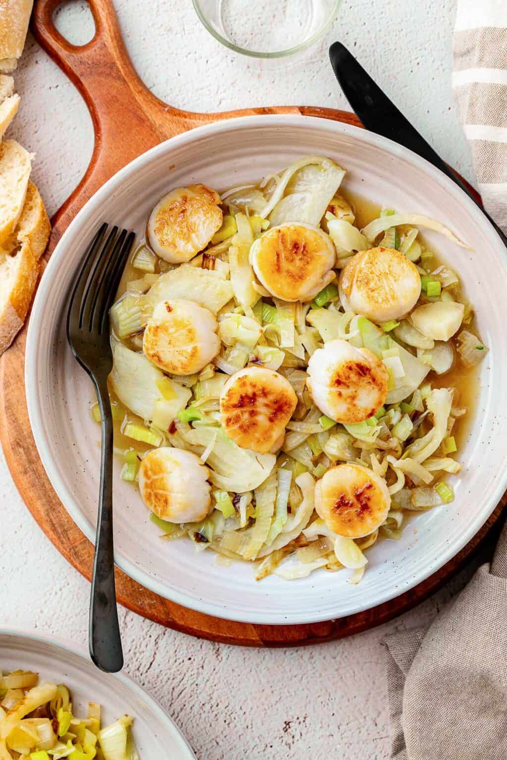 Pan Seared Scallops With Fennel And Leeks Kitchen Confidante® 4867