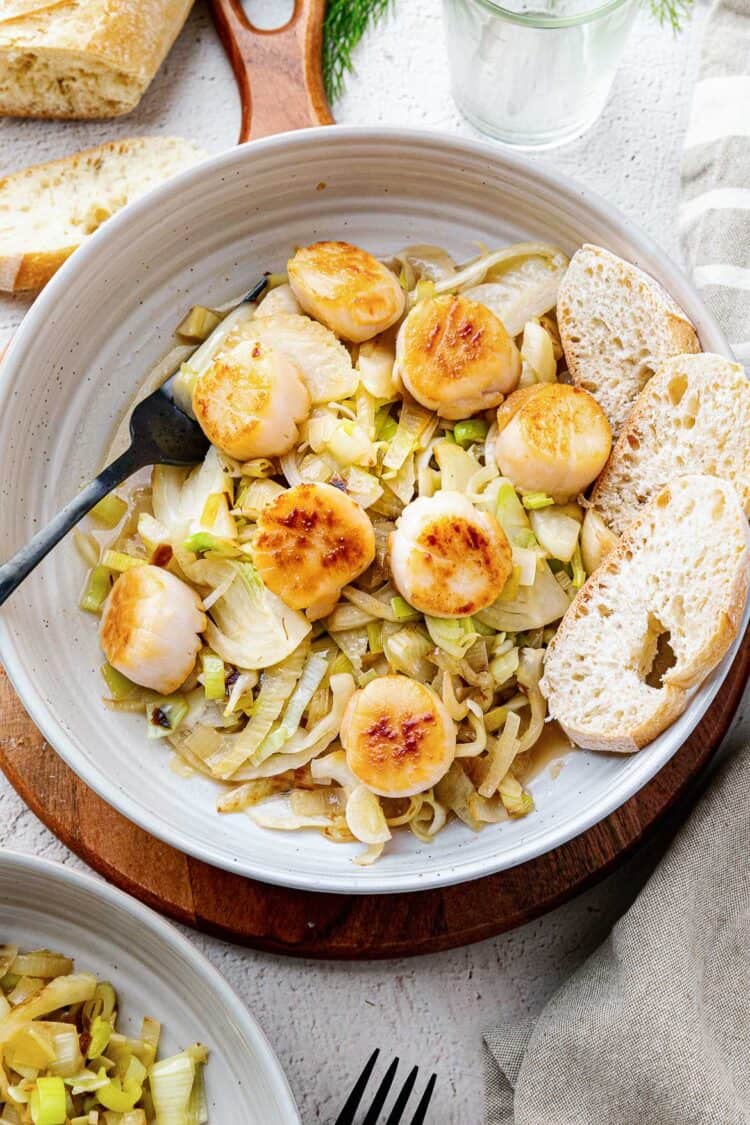 Pan Seared Scallops With Fennel And Leeks Kitchen Confidante® 0144