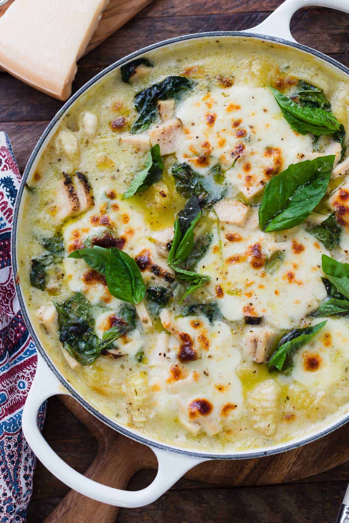 Chicken Gnocchi Bake with Creamy Pesto Sauce - Kitchen Confidante®
