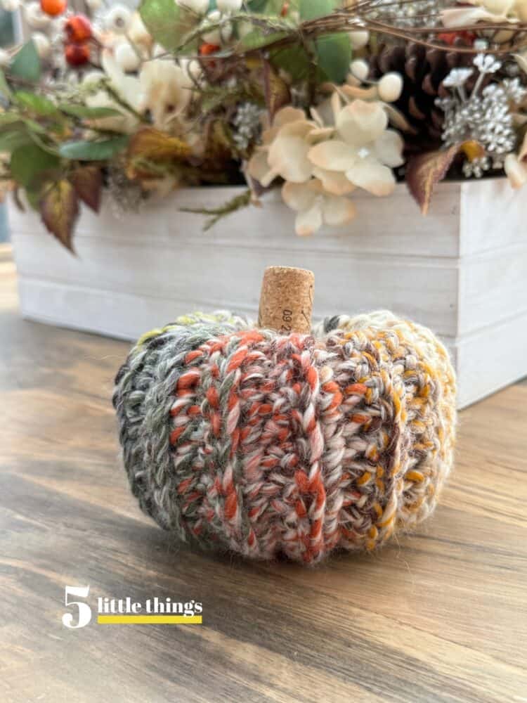 Crochet pumpkin - one of Five Little Things on October 27, 2023.