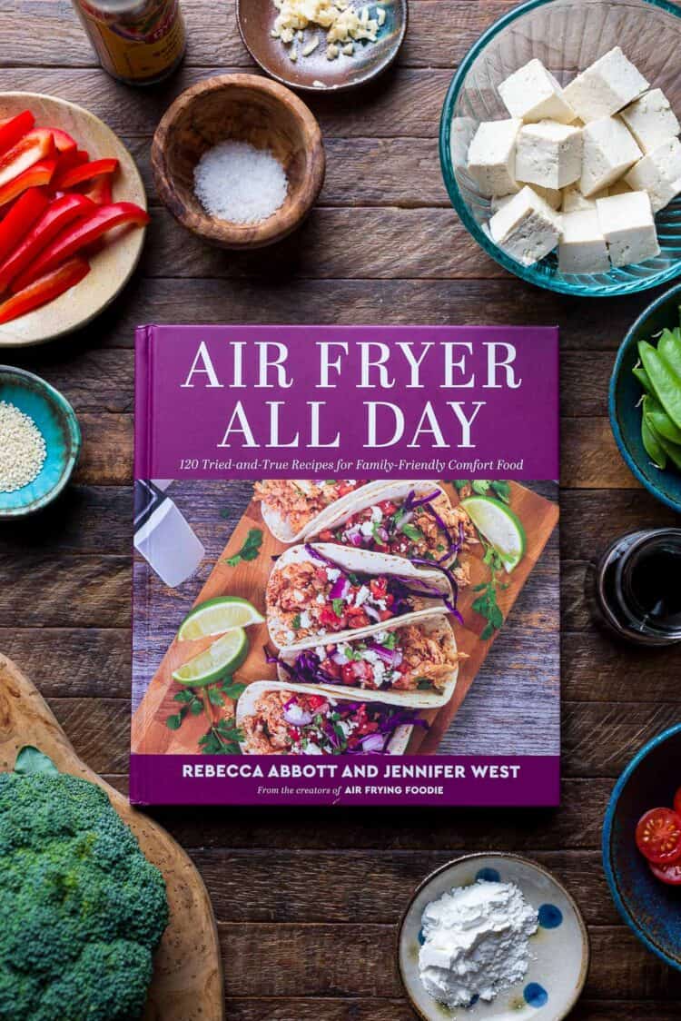 Air Fryer All Day cookbook by Rebecca Abbott and Jennifer West.